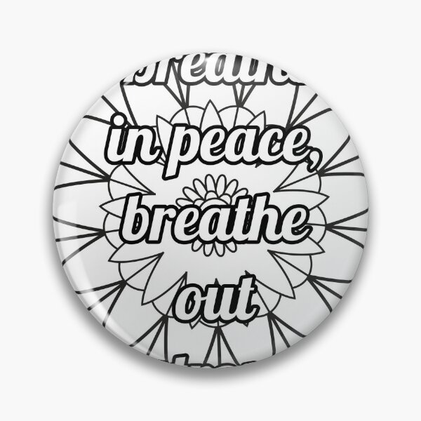 Item preview, Mandala Coloring Page - Breathe in peace, breathe out stress - Stress Relief Printable designed and sold by BreathAndColor.