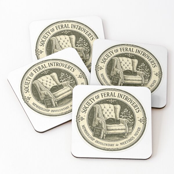 Item preview, Society of Feral Introverts Meetings Never – Funny Vintage Seal Art | Introvert Feral Gift designed and sold by irfanshikh.