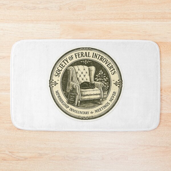 Item preview, Society of Feral Introverts Meetings Never – Funny Vintage Seal Art | Introvert Feral Gift designed and sold by irfanshikh.