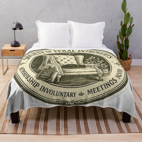 Item preview, Society of Feral Introverts Meetings Never – Funny Vintage Seal Art | Introvert Feral Gift designed and sold by irfanshikh.