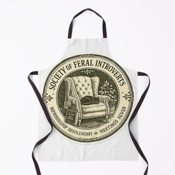 Item preview, Society of Feral Introverts Meetings Never – Funny Vintage Seal Art | Introvert Feral Gift designed and sold by irfanshikh.