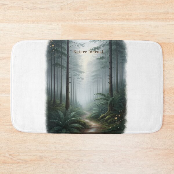 Item preview, Nature journal misty forest path watercolor fern woodland art designed and sold by icemanphotos.