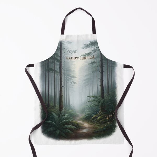 Item preview, Nature journal misty forest path watercolor fern woodland art designed and sold by icemanphotos.