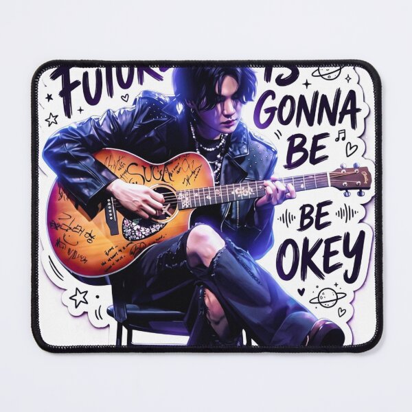 Item preview, Suga Future Is Gonna Be Okay Sticker – BTS Yoongi Guitar Aesthetic designed and sold by Zaydroid.