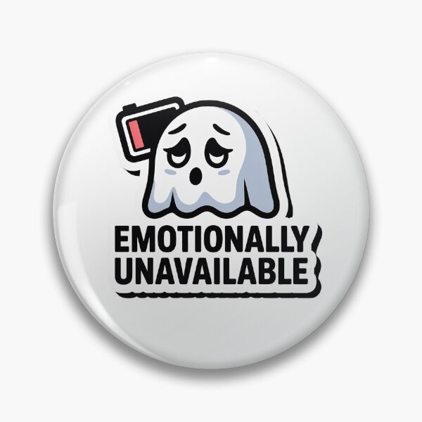 Item preview, Emotionally Unavailable Low Battery Ghost designed and sold by PrintologyAura.