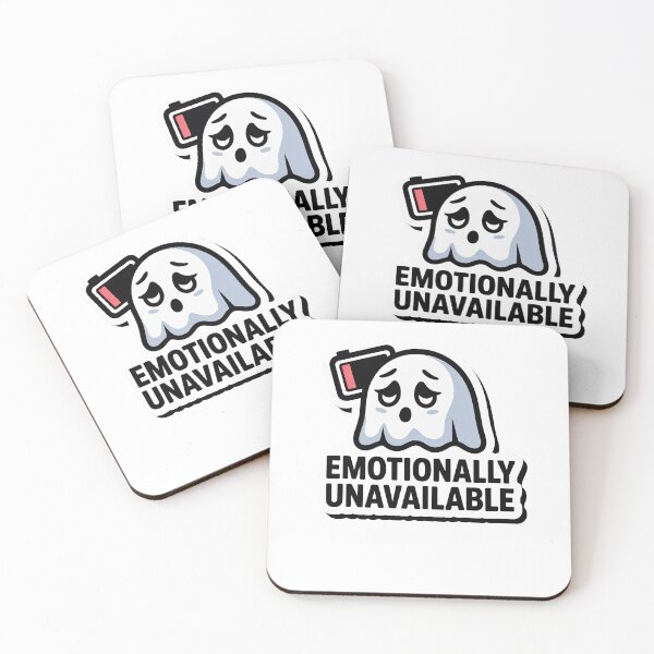 Item preview, Emotionally Unavailable Low Battery Ghost designed and sold by PrintologyAura.