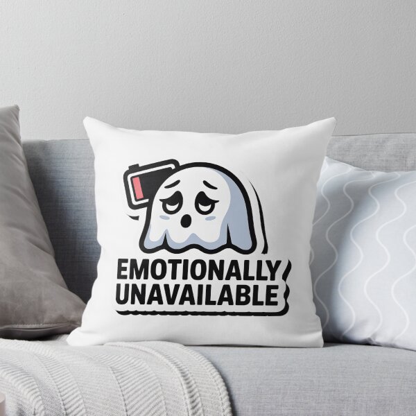 Item preview, Emotionally Unavailable Low Battery Ghost designed and sold by PrintologyAura.