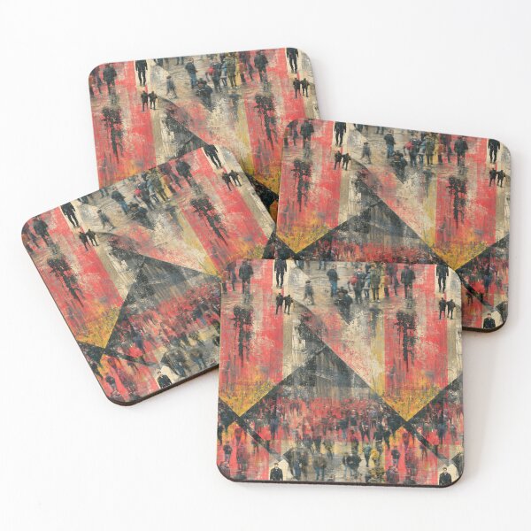 Item preview, Abstract Red and Grey Urban Decay Collage designed and sold by Piotrek0001.