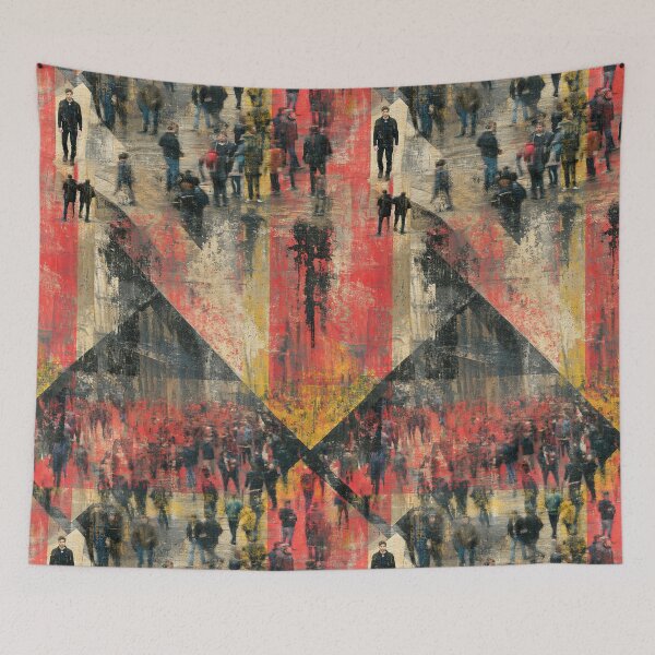 Item preview, Abstract Red and Grey Urban Decay Collage designed and sold by Piotrek0001.