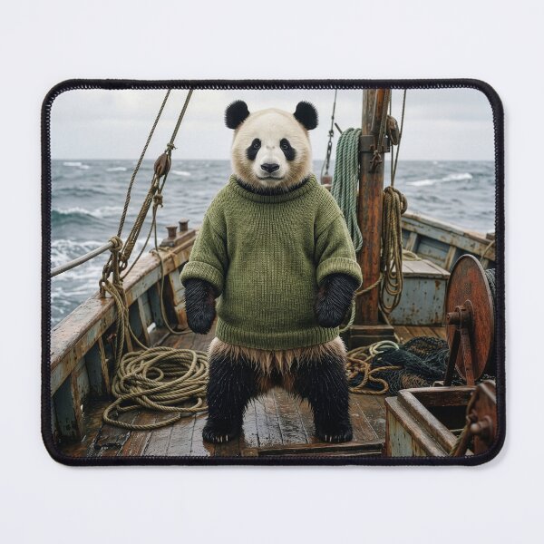 Item preview, Panda Fishes the Rough Waters of the North Sea designed and sold by Tridentulus.
