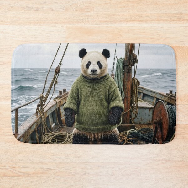 Item preview, Panda Fishes the Rough Waters of the North Sea designed and sold by Tridentulus.