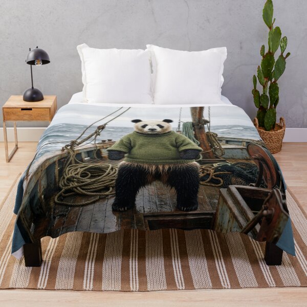 Item preview, Panda Fishes the Rough Waters of the North Sea designed and sold by Tridentulus.