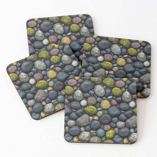 Item preview, Colorful River Stones Green Grey and Blue designed and sold by Piotrek0001.