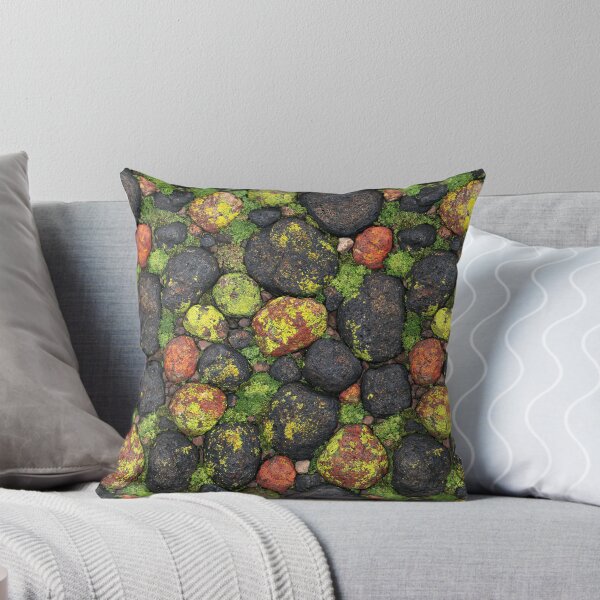 Item preview, Mossy Green Rocks and Pebbles Nature Texture designed and sold by Piotrek0001.