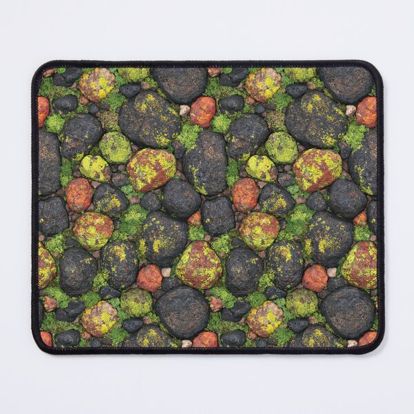 Item preview, Mossy Green Rocks and Pebbles Nature Texture designed and sold by Piotrek0001.