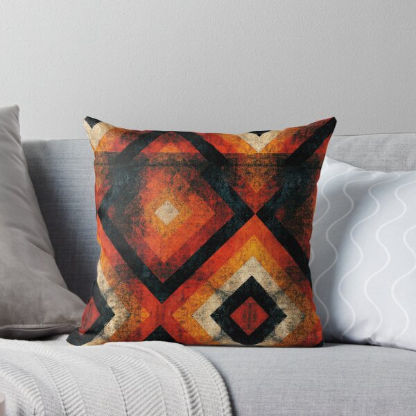 Item preview, Abstract Orange and Black Diamond Geometric designed and sold by Piotrek0001.