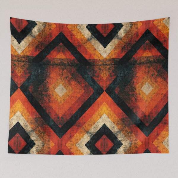 Item preview, Abstract Orange and Black Diamond Geometric designed and sold by Piotrek0001.