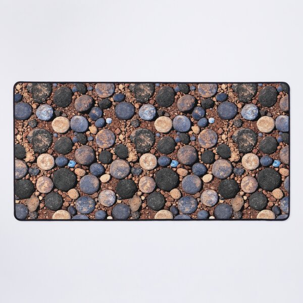 Item preview, Earthy Brown and Grey Round Pebble Mosaic designed and sold by Piotrek0001.