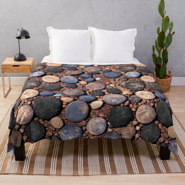 Item preview, Earthy Brown and Grey Round Pebble Mosaic designed and sold by Piotrek0001.