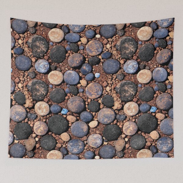 Item preview, Earthy Brown and Grey Round Pebble Mosaic designed and sold by Piotrek0001.