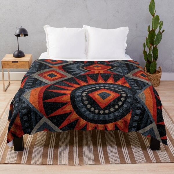 Item preview, Red and Black Tribal Sun Geometric Pattern designed and sold by Piotrek0001.