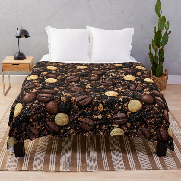 Item preview, Coffee Beans Scattered on Dark Soil Texture designed and sold by Piotrek0001.