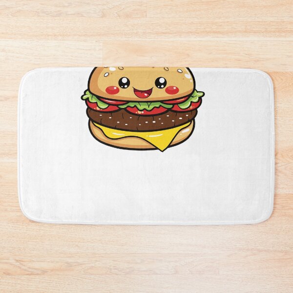 Item preview, Kawaii Happy Cheeseburger Cute Fast Food Burger designed and sold by Teetee94.