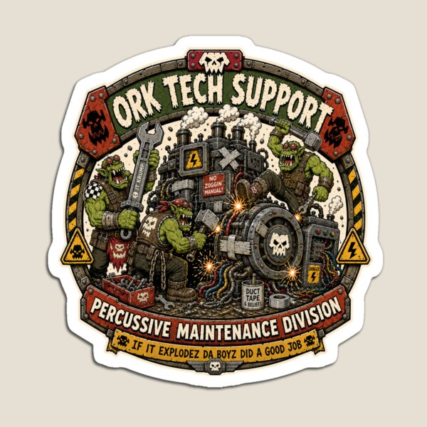 Item preview, ORK TECH SUPPORT Percussive Maintenance designed and sold by Forged in the Warp.