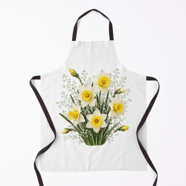 Item preview, Vintage Daffodil Bouquet Botanical Illustration Watercolor Yellow Spring Flowers designed and sold by Panom Suavichien.