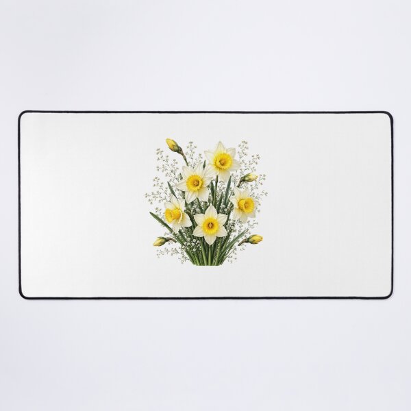 Item preview, Vintage Daffodil Bouquet Botanical Illustration Watercolor Yellow Spring Flowers designed and sold by Panom Suavichien.