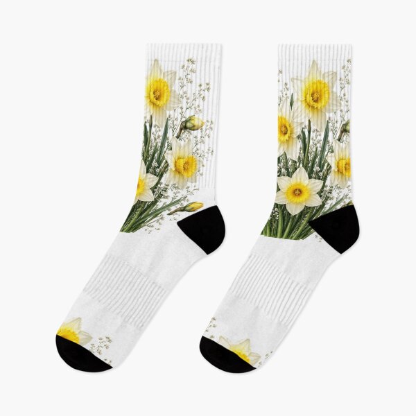 Item preview, Vintage Daffodil Bouquet Botanical Illustration Watercolor Yellow Spring Flowers designed and sold by Panom Suavichien.