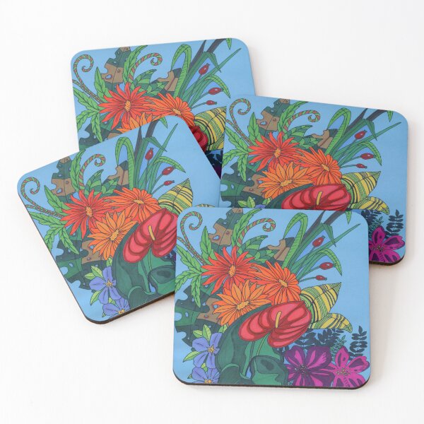 Item preview, ​Tropical Bloom: Vibrant Botanical Ink Illustration designed and sold by Cass Harker Studio.