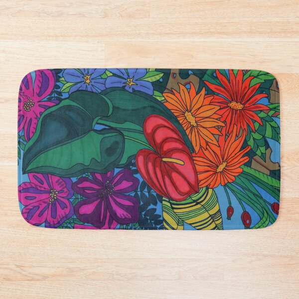 Item preview, ​Tropical Bloom: Vibrant Botanical Ink Illustration designed and sold by Cass Harker Studio.