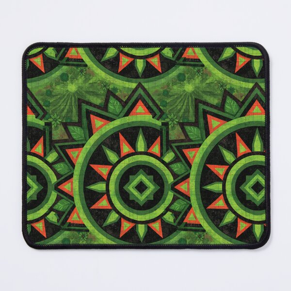 Item preview, Green and Orange Tribal Geometric Sun Pattern designed and sold by Piotrek0001.