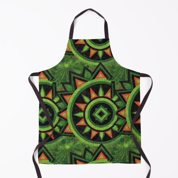 Item preview, Green and Orange Tribal Geometric Sun Pattern designed and sold by Piotrek0001.