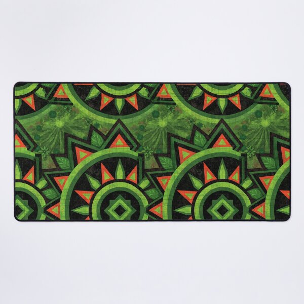 Item preview, Green and Orange Tribal Geometric Sun Pattern designed and sold by Piotrek0001.