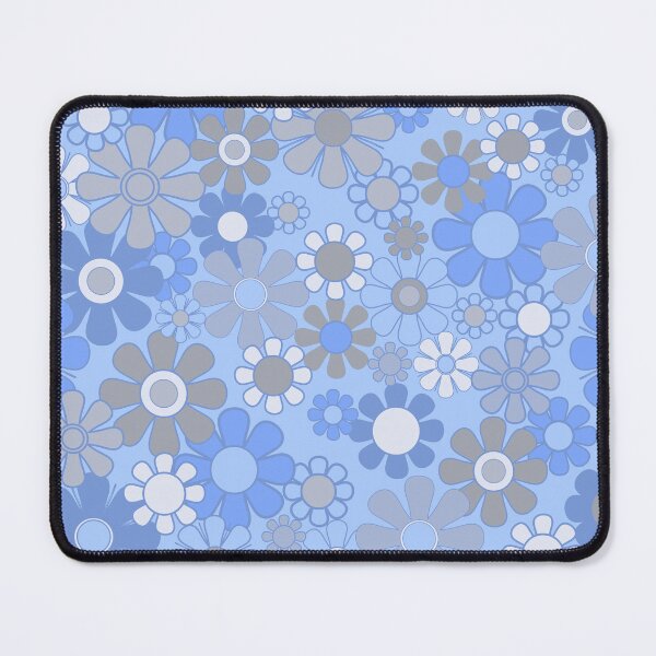 Item preview, 70s Floral Pattern in Blue and Gray designed and sold by kierkegaard.