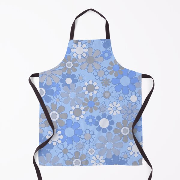 Item preview, 70s Floral Pattern in Blue and Gray designed and sold by kierkegaard.