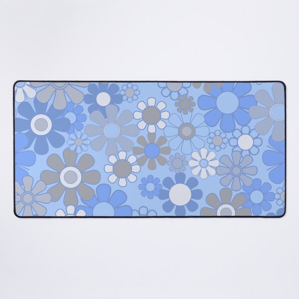 Item preview, 70s Floral Pattern in Blue and Gray designed and sold by kierkegaard.
