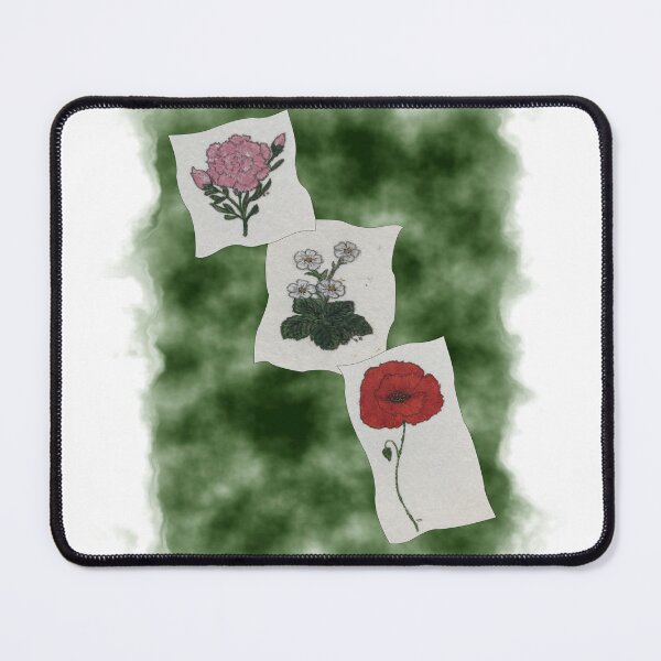 Artikelvorschau, Acrylmalerei Klatschmohn Nelke und Erdbeerblüten entworfen und verkauft von creaphyl28.