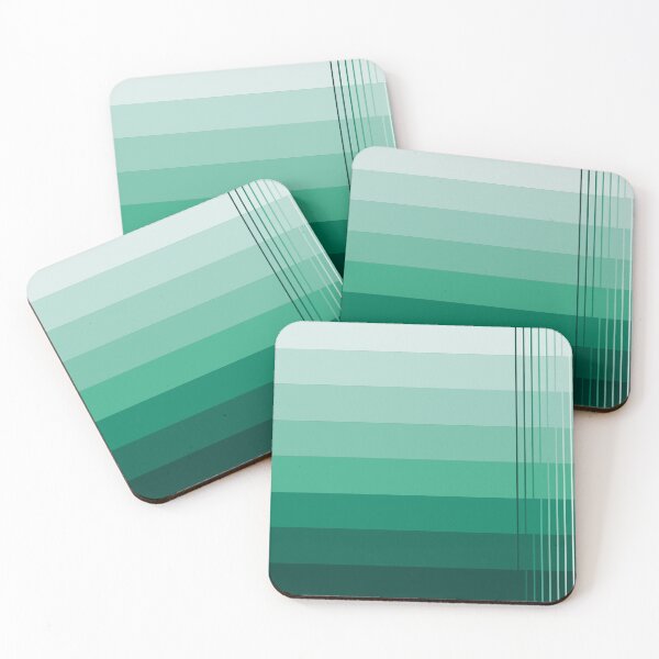 Item preview, Simple design with shades from light to dark emerald designed and sold by Cherevan.