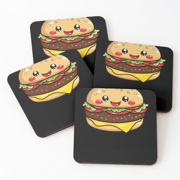 Item preview, Kawaii Happy Cheeseburger Cute Fast Food Burger designed and sold by Teetee94.