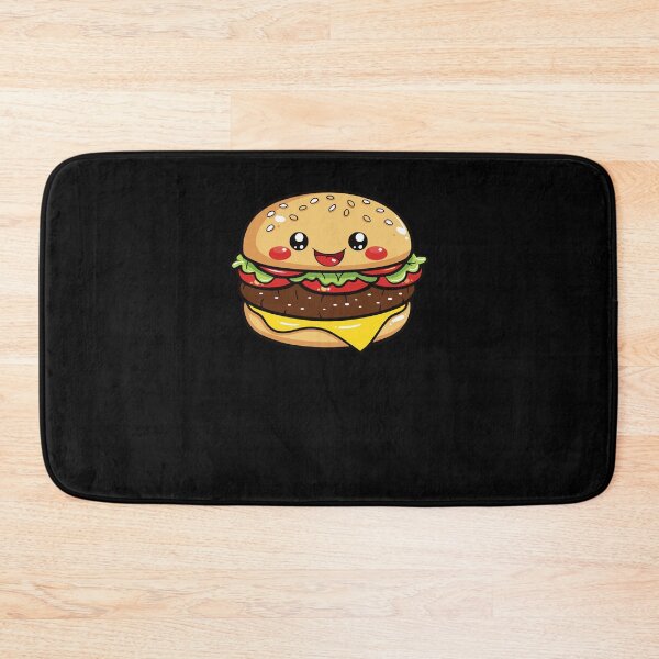 Item preview, Kawaii Happy Cheeseburger Cute Fast Food Burger designed and sold by Teetee94.