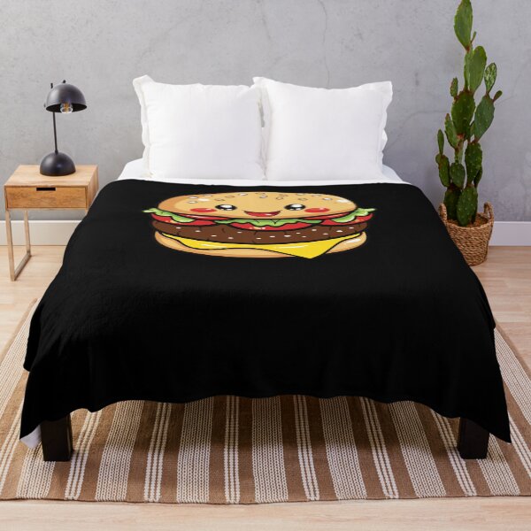 Item preview, Kawaii Happy Cheeseburger Cute Fast Food Burger designed and sold by Teetee94.
