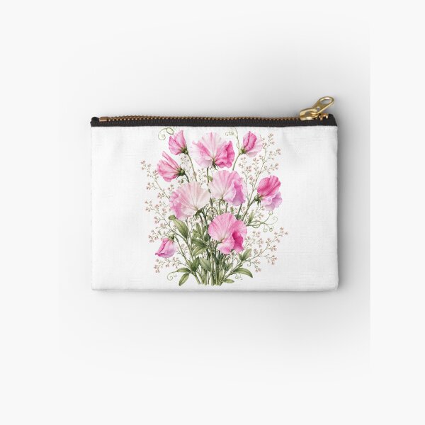 Item preview, Vintage Sweet Pea Bouquet Botanical Illustration Watercolor Pink Flowers designed and sold by Panom Suavichien.
