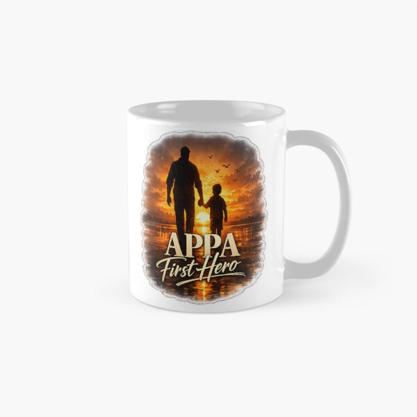 Item preview, APPA First Hero Sticker – Emotional Father Son Sunset Kannada Inspired Premium Design designed and sold by Kannada Ink Studio.