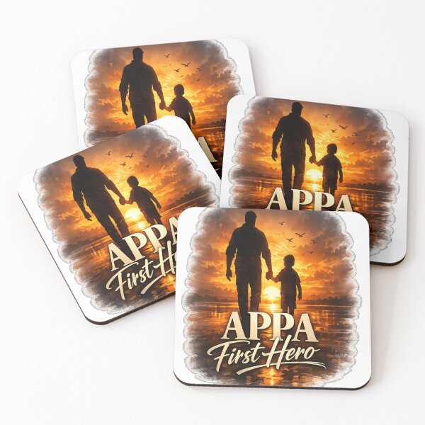 Item preview, APPA First Hero Sticker – Emotional Father Son Sunset Kannada Inspired Premium Design designed and sold by Kannada Ink Studio.