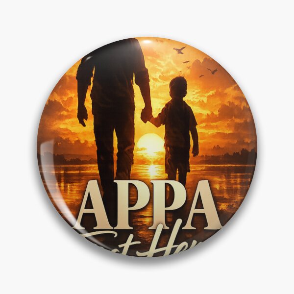 Item preview, APPA First Hero Sticker – Emotional Father Son Sunset Kannada Inspired Premium Design designed and sold by Kannada Ink Studio.