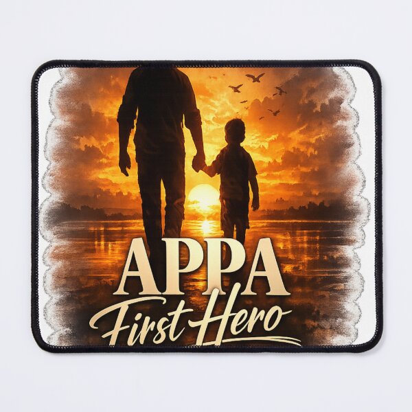 Item preview, APPA First Hero Sticker – Emotional Father Son Sunset Kannada Inspired Premium Design designed and sold by Kannada Ink Studio.
