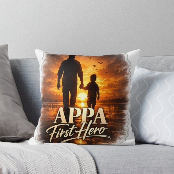 Item preview, APPA First Hero Sticker – Emotional Father Son Sunset Kannada Inspired Premium Design designed and sold by Kannada Ink Studio.